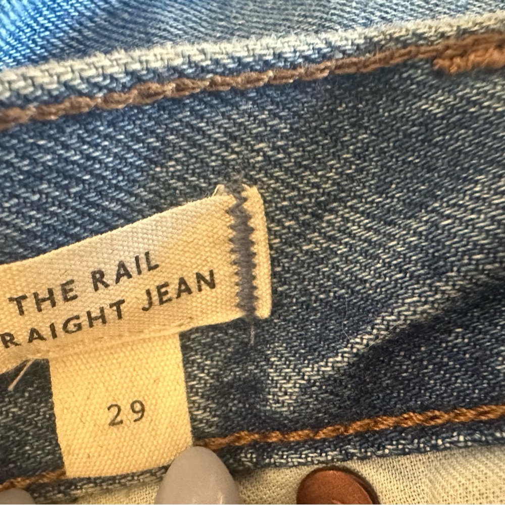 Madewell The Rail Straight Jean - Reston wash - Picture 12 of 16